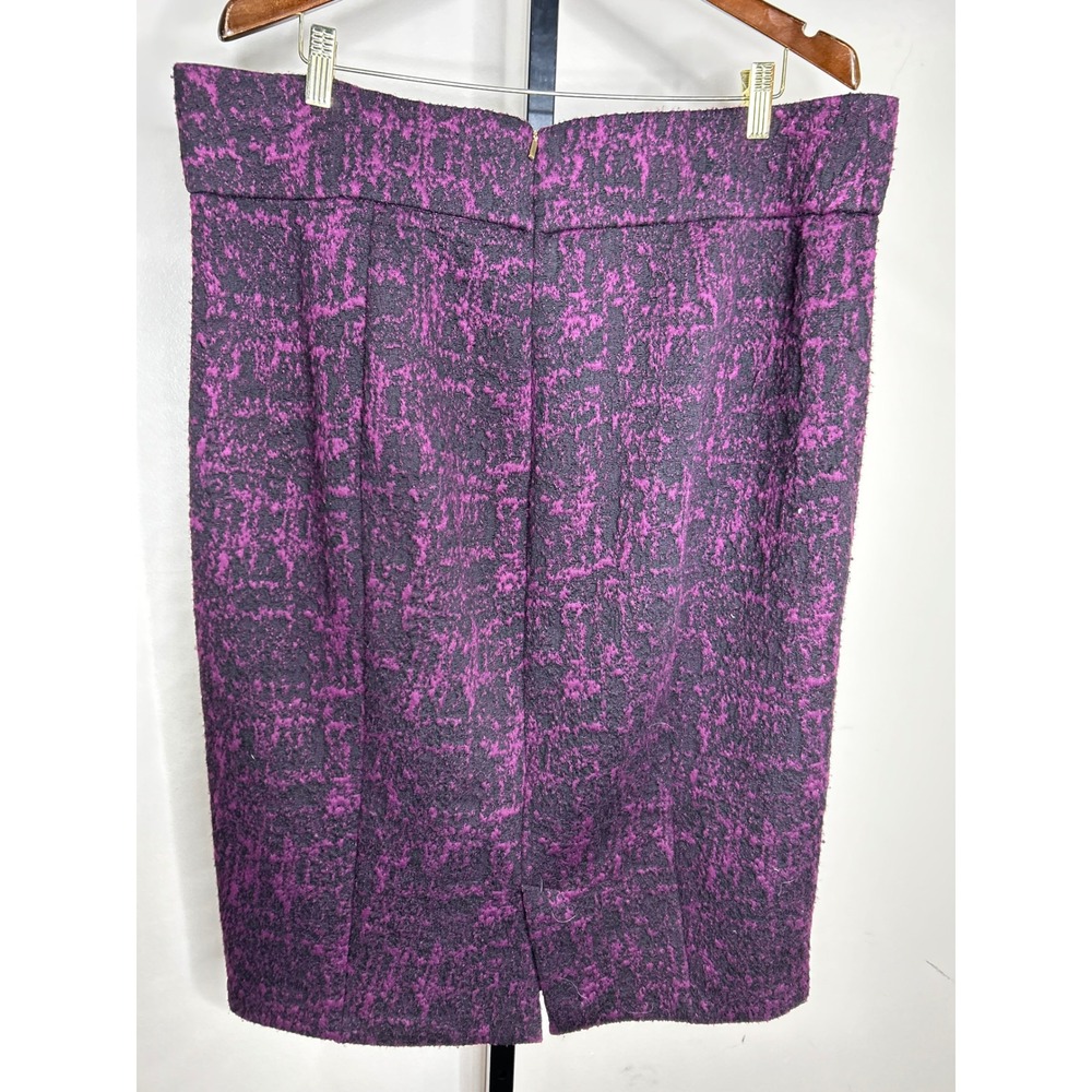 Christian Siriano Sz 22 Lane Bryant Purple Black Textured Pencil Skirt Plus - Picture 4 of 5